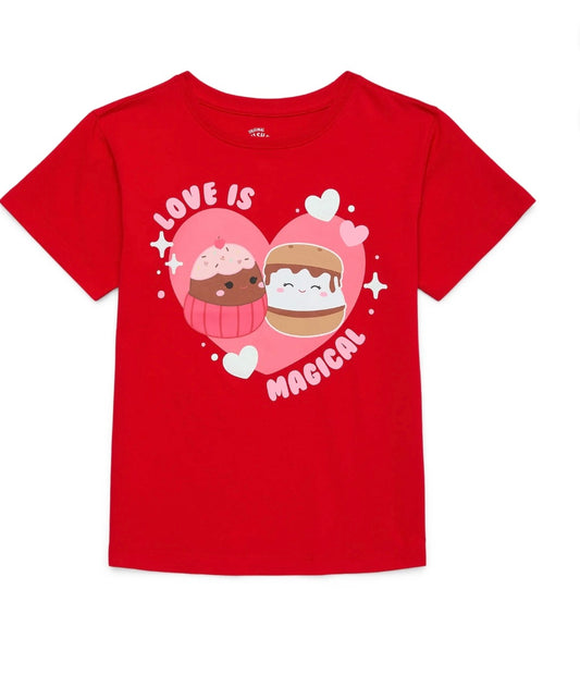 Playera squishmallow San Valentín