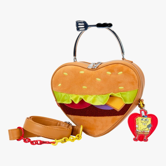 Crossbody peluche Hamburguesa de cangrejo de pantalones cuadrados