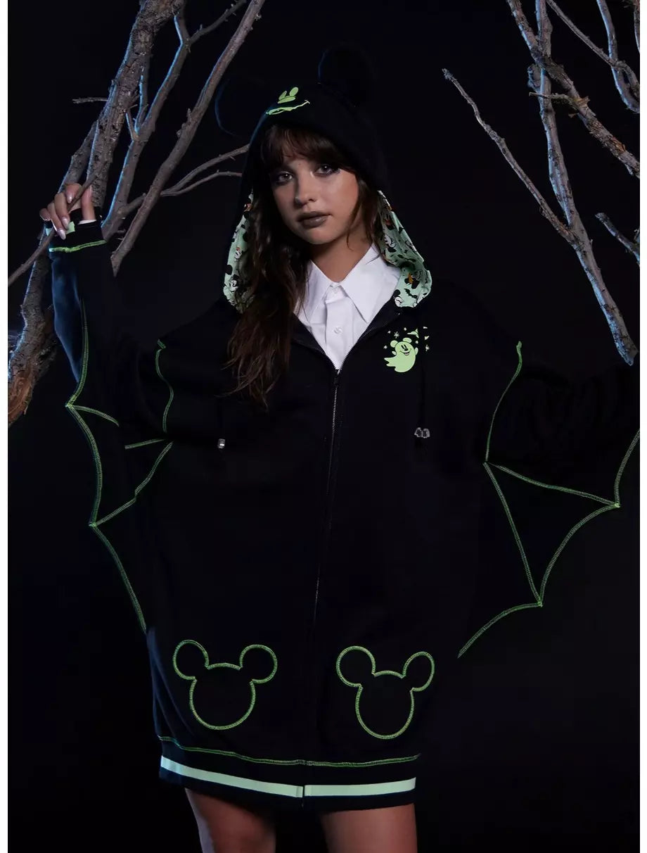 Hoodie  Dres Disney Halloween Mickey Mouse Ghost Glow-In-The-Dark